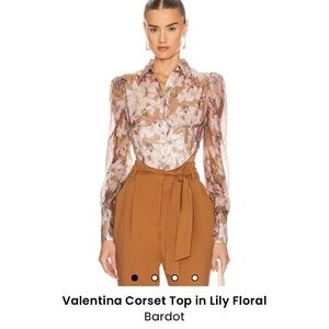 Valentina Corset Top in Lily Floral